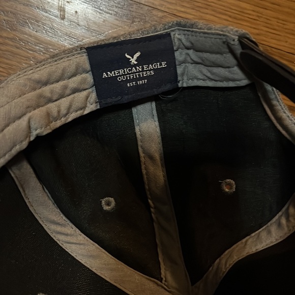 American Eagle USA American flag snapback hat charcoal gray in color - Picture 7 of 8